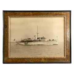 Framed Edwin Levick Photo of Yacht Caritas