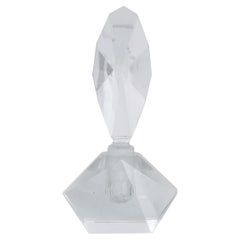 flacon de parfum en verre taillé belge des années 1920