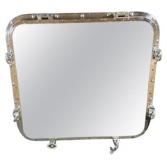 Rectangular Aluminum Ship's Porthole Mirror