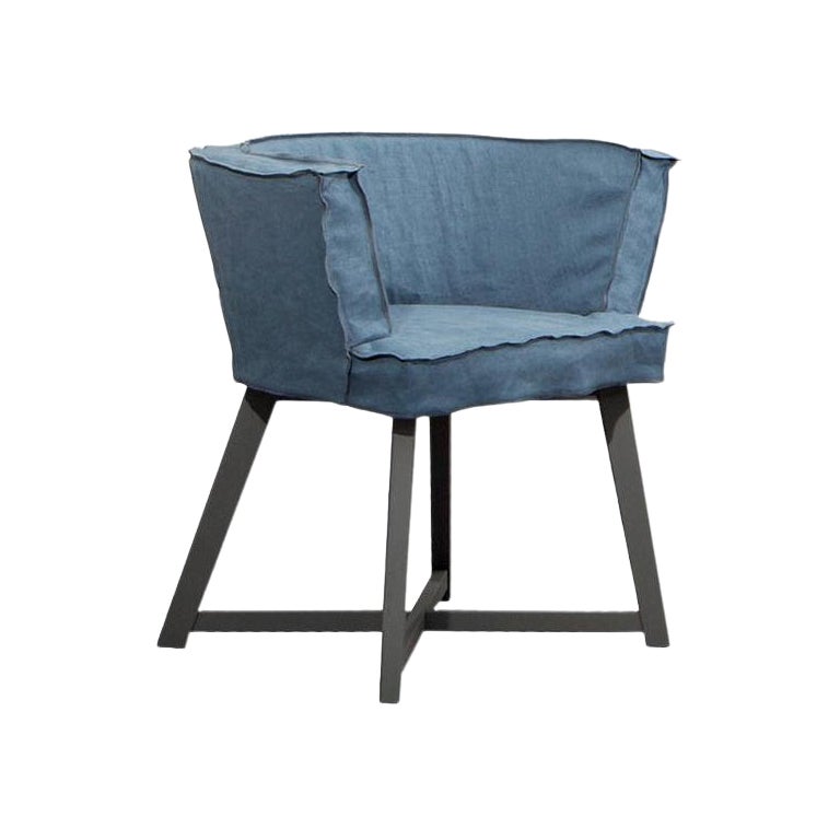 Gervasoni Gray 26 Armchair with Grey Oak Legs & Tundra Upholstery, Paola Navone For Sale