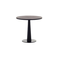Gervasoni Gray 39 Table with Cast Iron Base & Black Walnut Top by Paola Navone
