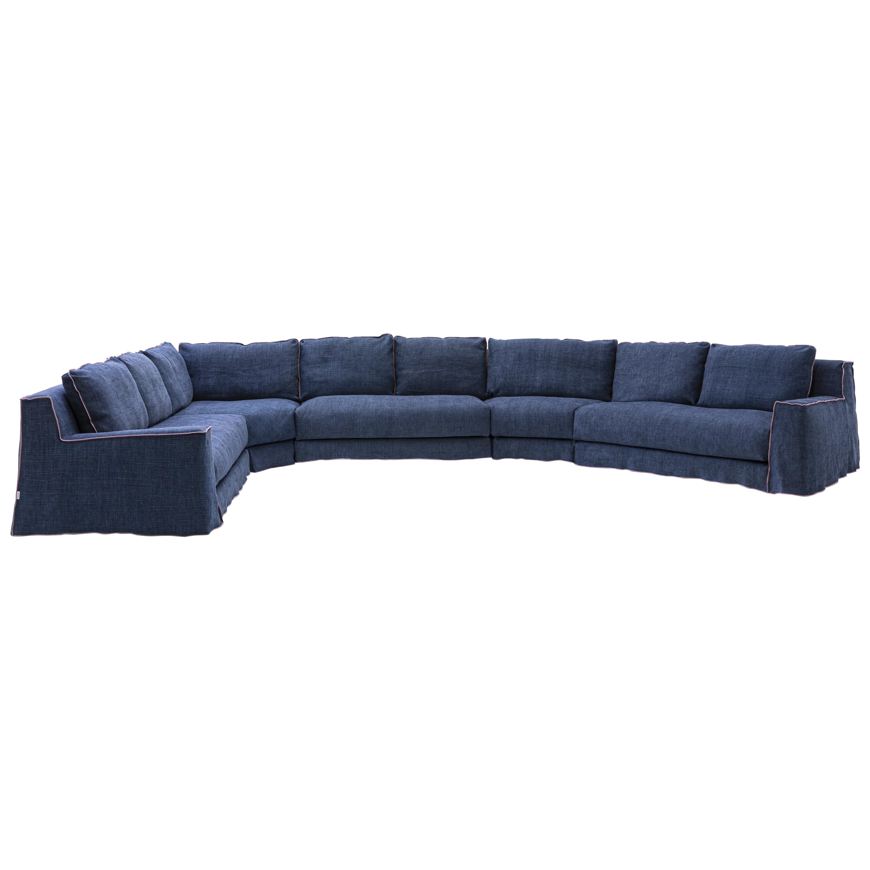 Gervasoni Loll 11 Modular Sofa in Munch Upholstery by Paola Navone For Sale