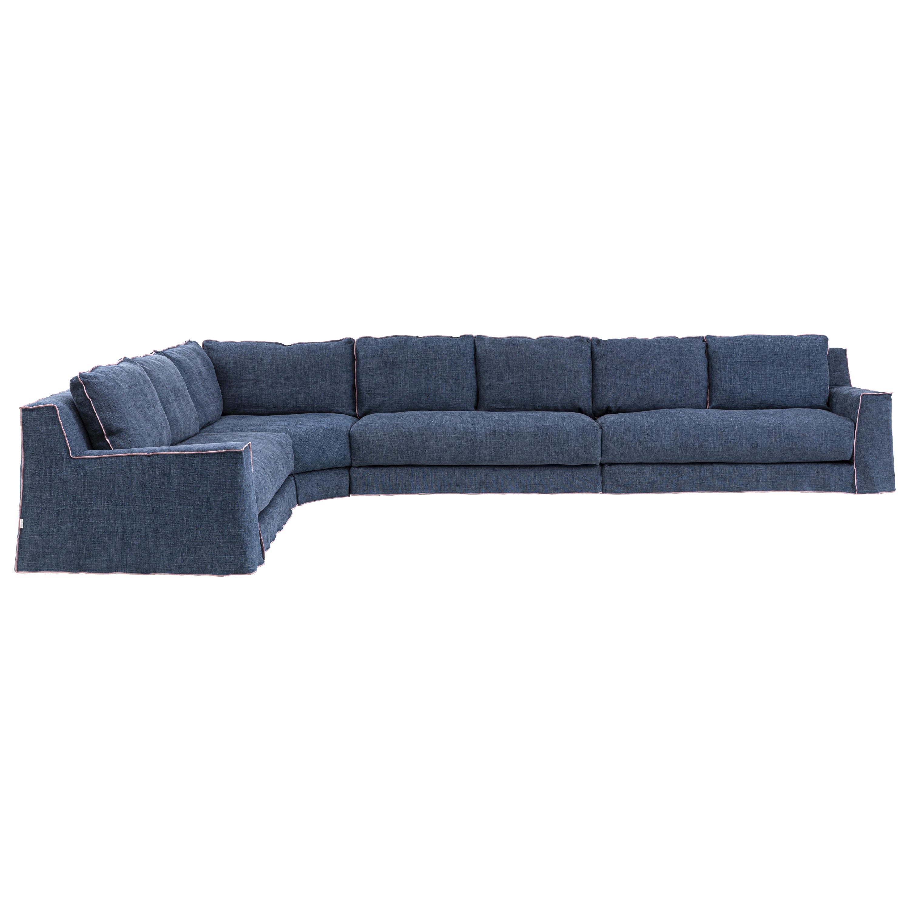 Gervasoni Loll Modular Sofa in Munch Upholstery by Paola Navone For Sale