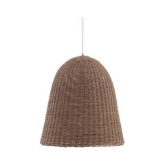 Gervasoni Bell Suspension Lamp in Handwoven Wicker by Jasper Startup