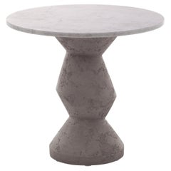 Gervasoni Large Inout 838 Table in White Carrara Marble Top & Crackle Concrete