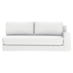 Gervasoni Loll 22 R Arm Modular End Element in White Linen by Paola Navone