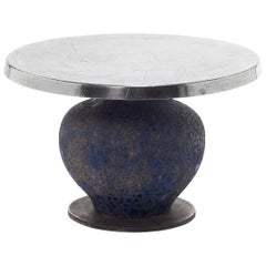 Gervasoni Moon 42 Side Table with Cast Iron Base & Cast Aluminium Top