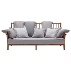 Gervasoni Inout Sofa in Oslo 04 Upholstery and Oiled Iroko Frame by Paola Navone