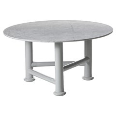 Gervasoni Next 32 Pearl Lacquered Table with Carrara Marble Top by Paola Navone