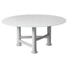 Gervasoni Next 36 Table in Pearl Lacquered & Tempered Glass Top by Paola Navone