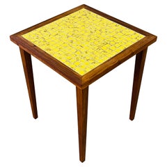 1960s Square Tile Top Side Table