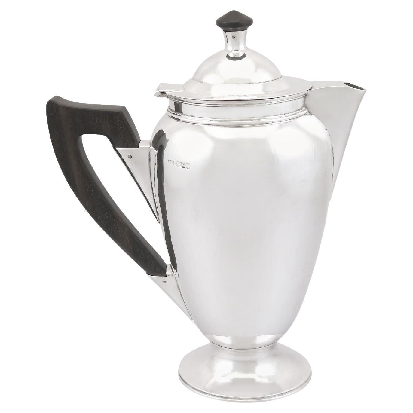 1940s, Vintage Sterling Silver Coffee Pot For Sale