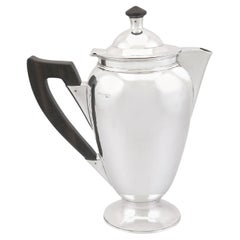 1940s, Vintage Sterling Silver Coffee Pot