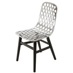Gervasoni Next 121 Shell Cast Aluminum Chair & Black Lacquered Oak Paola Navone