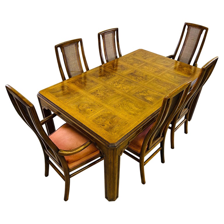 Drexel Heritage Dining Table And 6, Drexel Dining Room Set 1950s