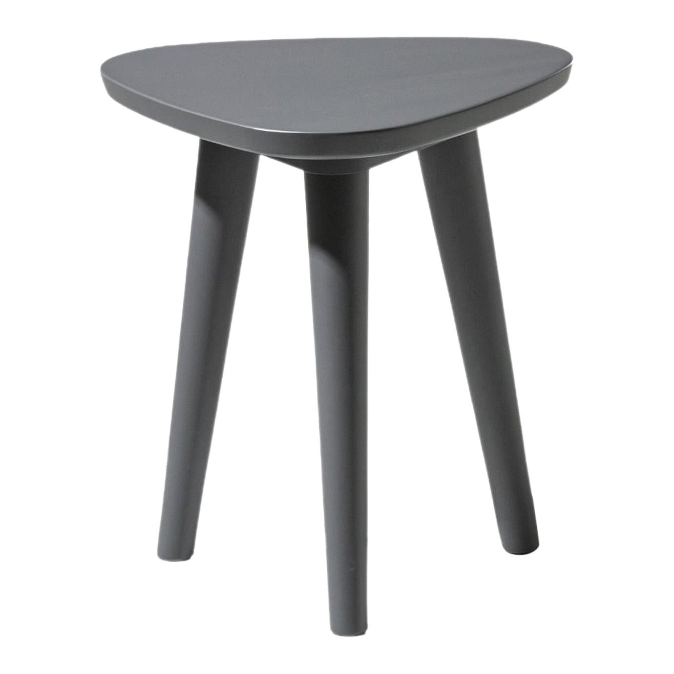 Petite table d'appoint Gervasoni en laque gris tourterelle par Paola Navone