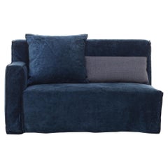 Gervasoni More 07 Left Armrest Modular Sofa in Midnight Upholstery, Paola Navone
