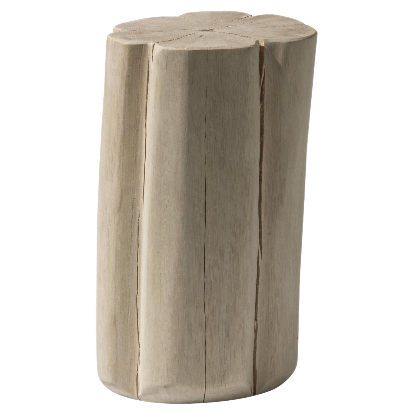 Gervasoni XS Brick Side Table in Natural Barked Hornbeam Trunk by Paola Navone For Sale
