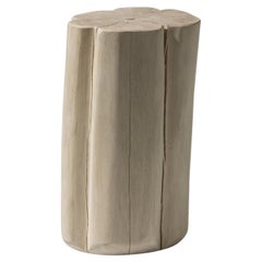 Gervasoni XS Brick Side Table in Natural Barked Hornbeam Trunk by Paola Navone