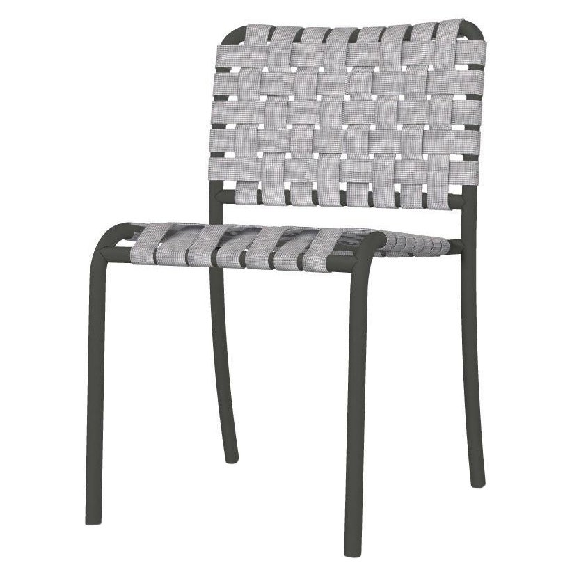 Gervasoni Inout Chair in Gray Elastic with Grey Aluminium Frame by Paola Navone For Sale