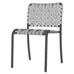 Gervasoni Inout-Stuhl aus grauem Elastik mit grauem Aluminiumgestell von Paola Navone
