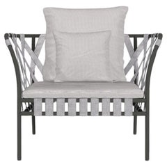 Gervasoni Inout Armchair in Aspen 02 Upholstery with Grey Aluminium Frame