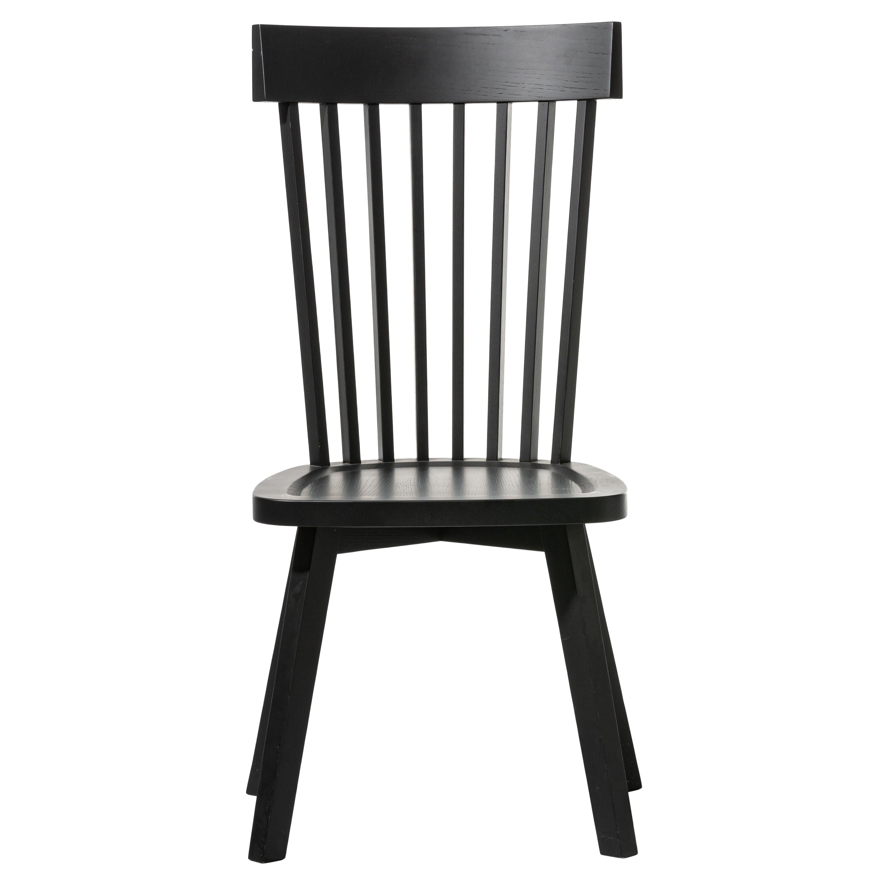 Gervasoni Gray 21 Chair in Black Lacquered Oak by Paola Navone For Sale