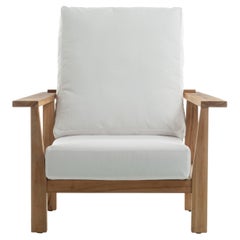 Gervasoni Inout Chair in Aspen 03 Upholstery & Natural Teak Frame, Paola Navone