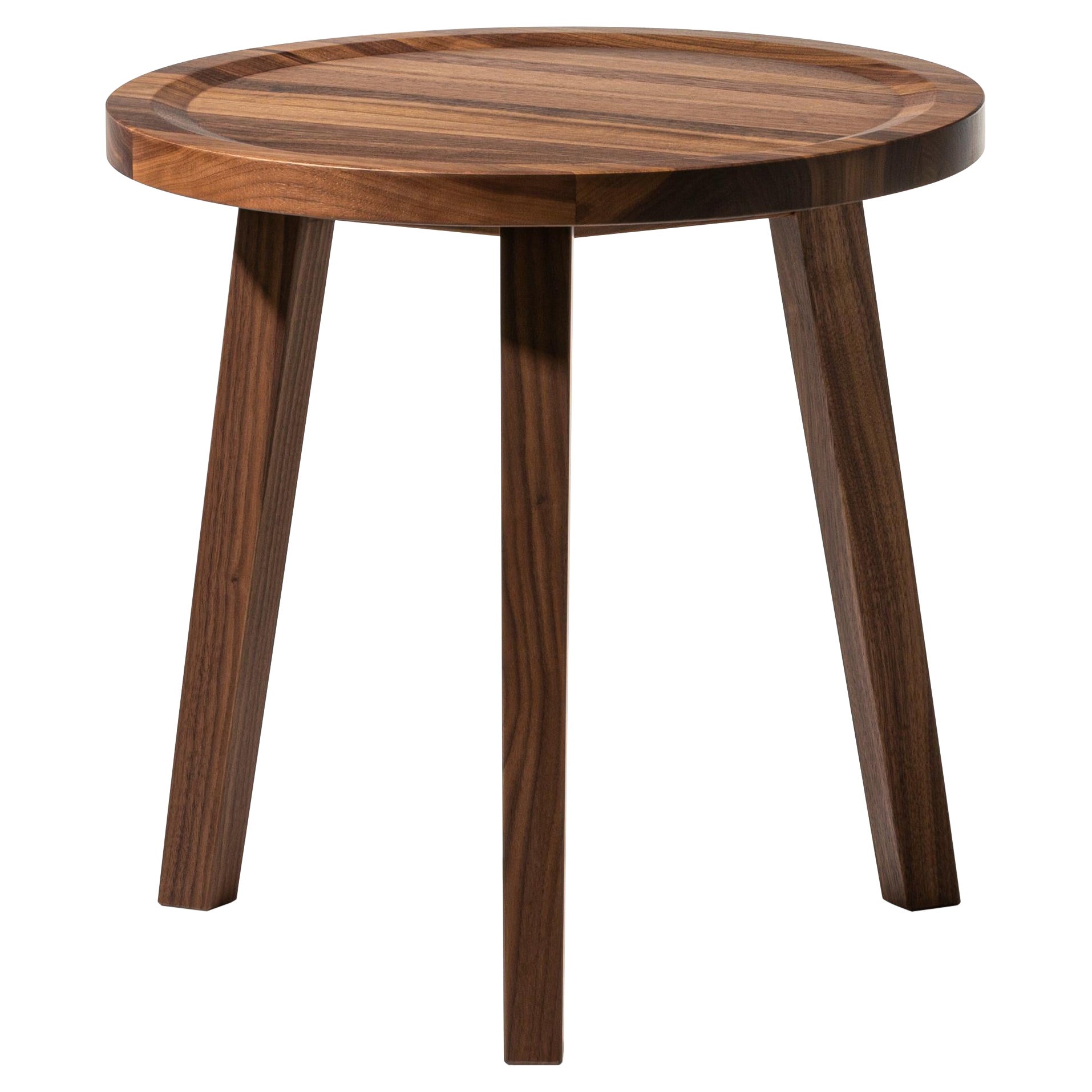 Gervasoni Gray 42 Natural Lacquered American Walnut Side Table by Paola Navone