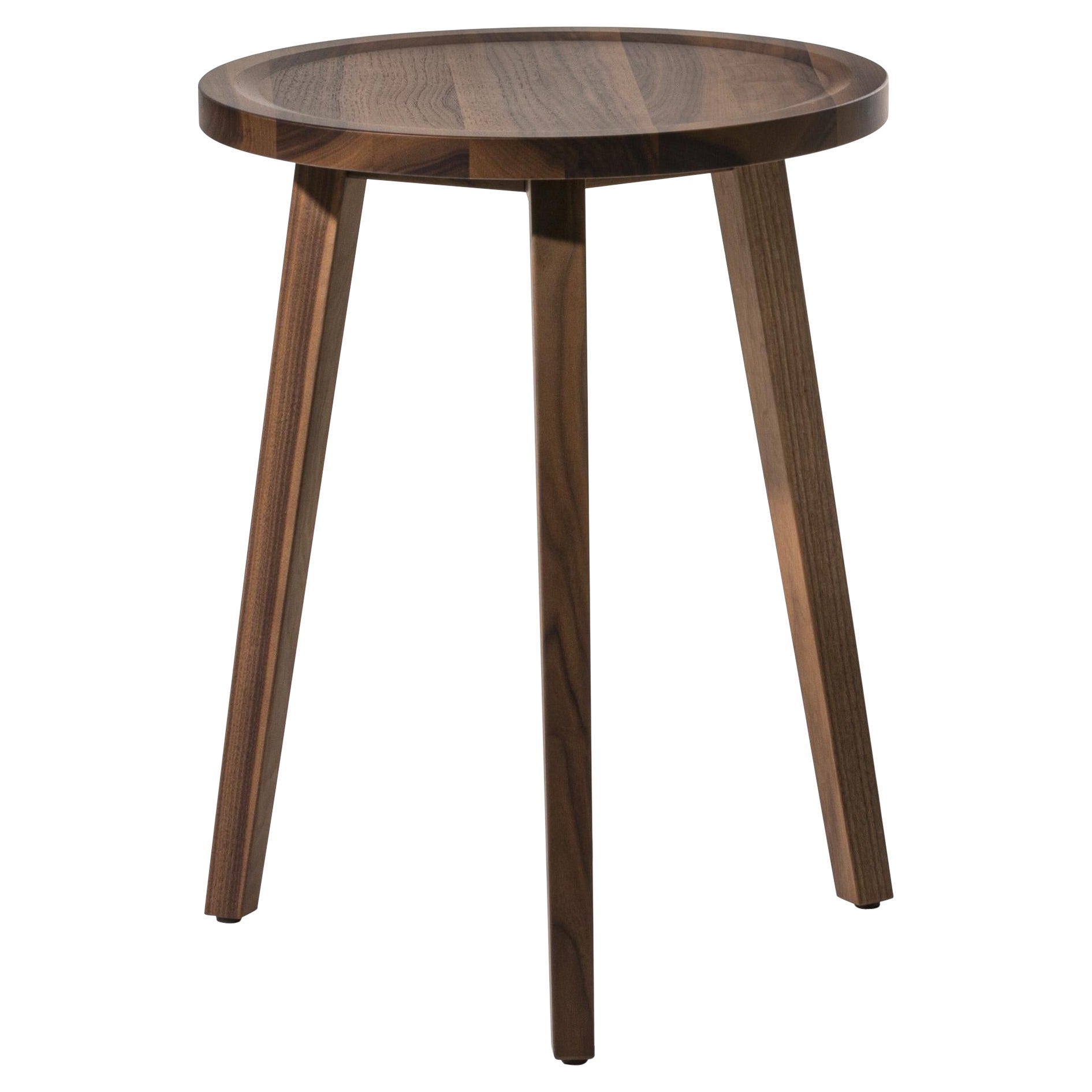 Gervasoni Gray 44 Natural Lacquered American Walnut Side Table by Paola Navone