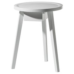Gervasoni Gray 45 Side Table in White Lacquered Oak by Paola Navone
