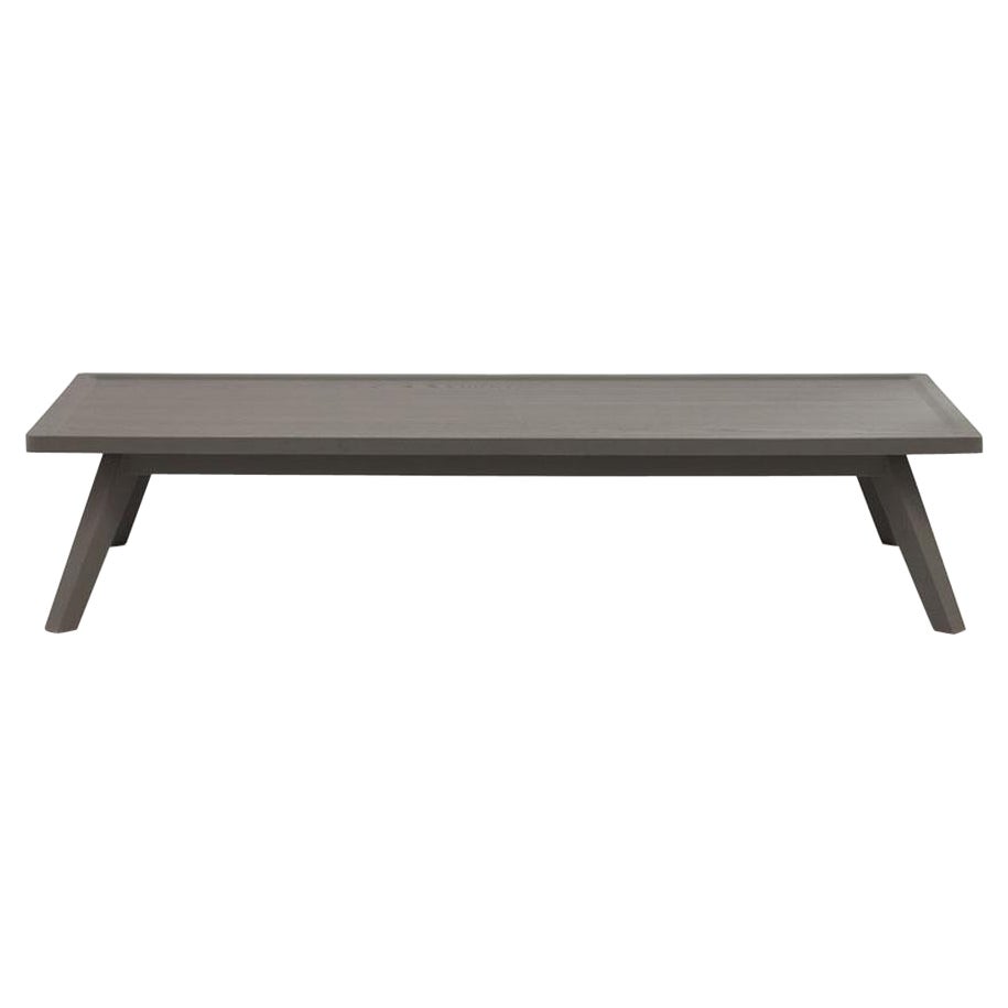 Gervasoni table basse grise 55 en chêne laqué gris par Paola Navone