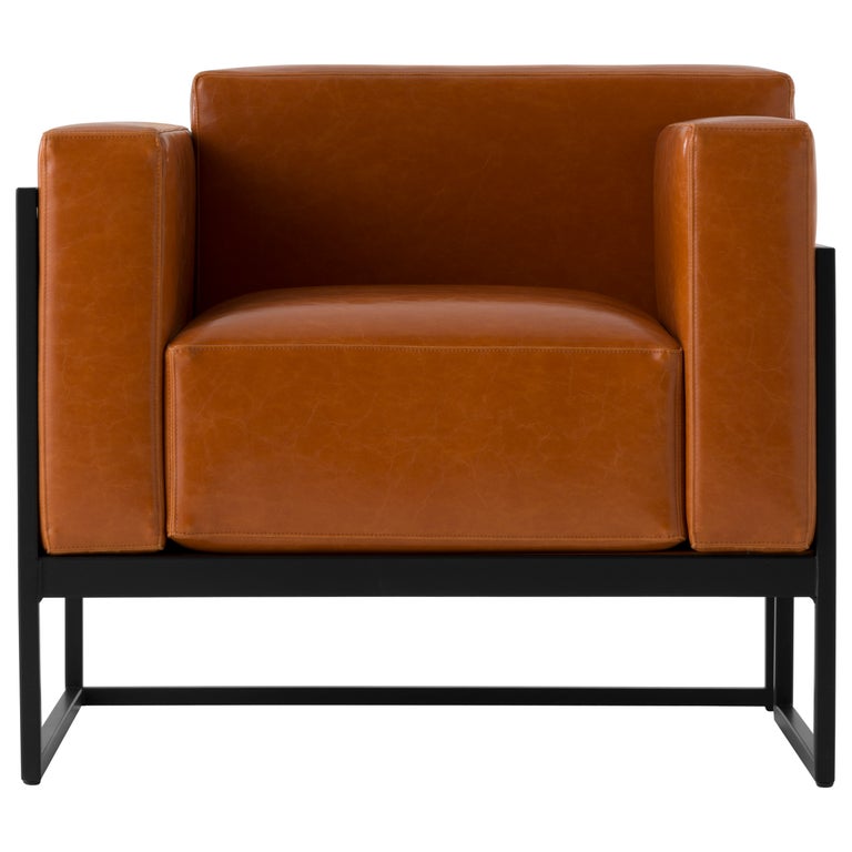 Kirk Sofa Armchair, Living, Orange, Black, Moder Design, Lounge, Hotel,  Metal For Sale at 1stDibs | couch armchair