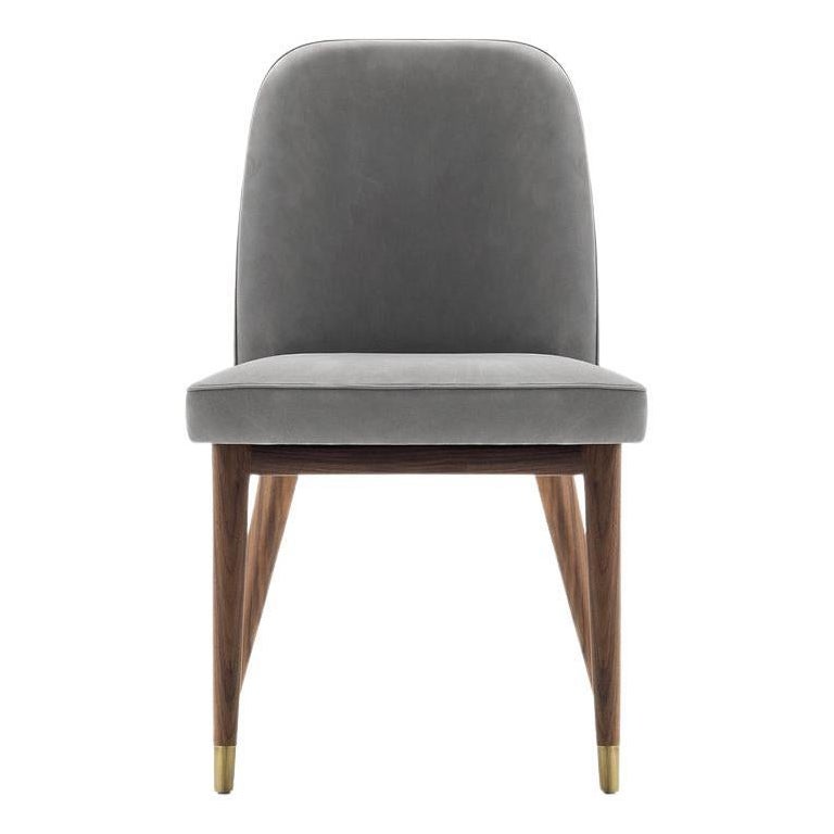 Contemporary Lise Chair Wood Leather by Castello Lagravinese studio  For Sale