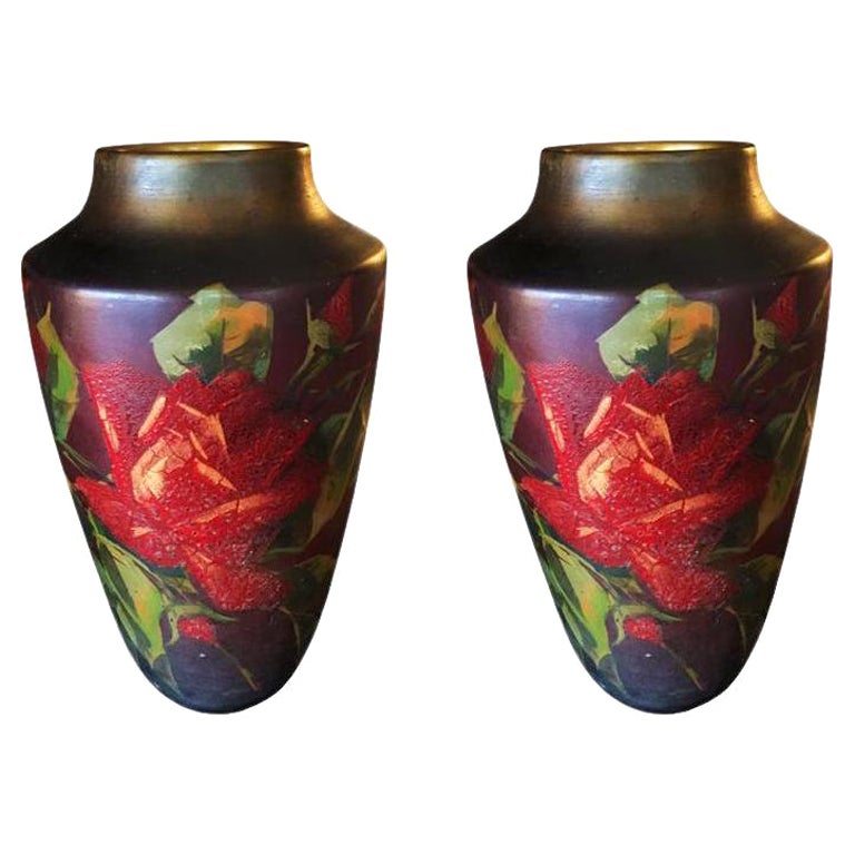Pair of Original Art Deco Vases, France, 1930s For Sale