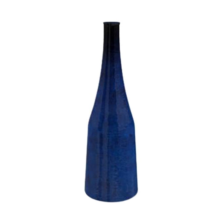 Gervasoni Inout 91-Flasche aus blauer Keramik von Paola Navone im Angebot