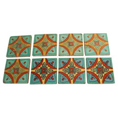 Talavera Handcrafted Spanish Wall Tiles Set of 8