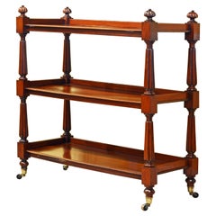 English William IV Mahogany Three Tier Trolley or Console Server, Circa 1830