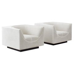 Jorge Zalszupin Pair Cubo Chairs, L’Atelier Brazil, Brazil 1970