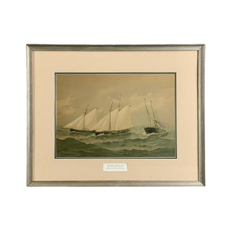 Fred Cozzens American Yachting Print For Sale