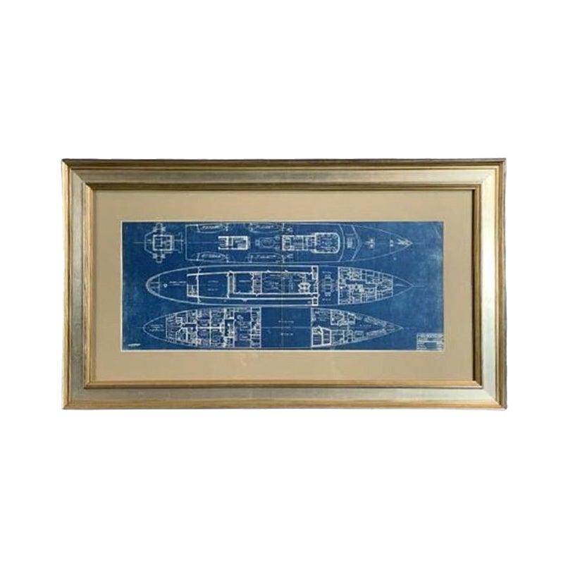 Cox and Stevens Blueprint of Yacht Robador For Sale