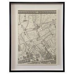 Historical Urban Plan of London Cities Framed Artwork