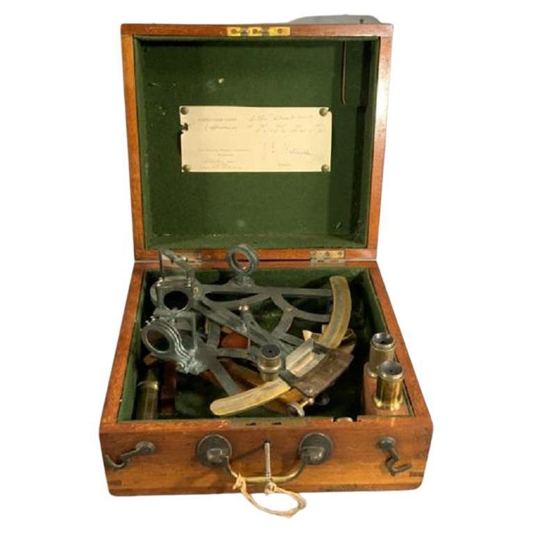 Solid Brass Ships Sextant in Box