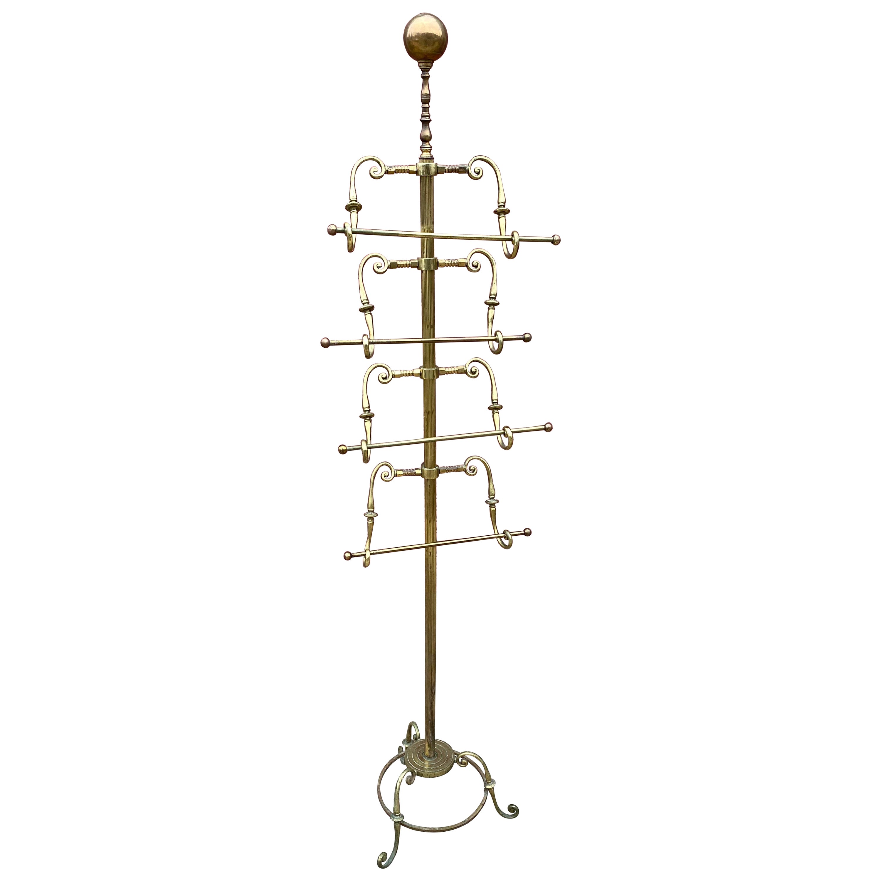 Standing Brass Towel Rack