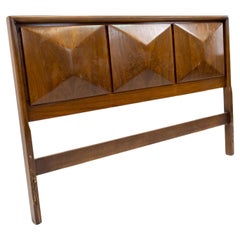 United Furniture Mid Century Diamond Walnut Queen Headboard