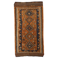 Antique Persian Area Rug Kilim Design