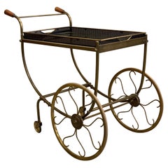 Vintage Mid-Century Brass Bar Cart  or Drink Trolley, Josef Frank, Svenskt Tenn Sweden