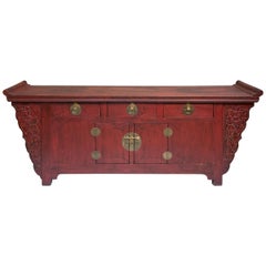 Late 19th Century Beijing Coffer Sideboard with Everted Ends