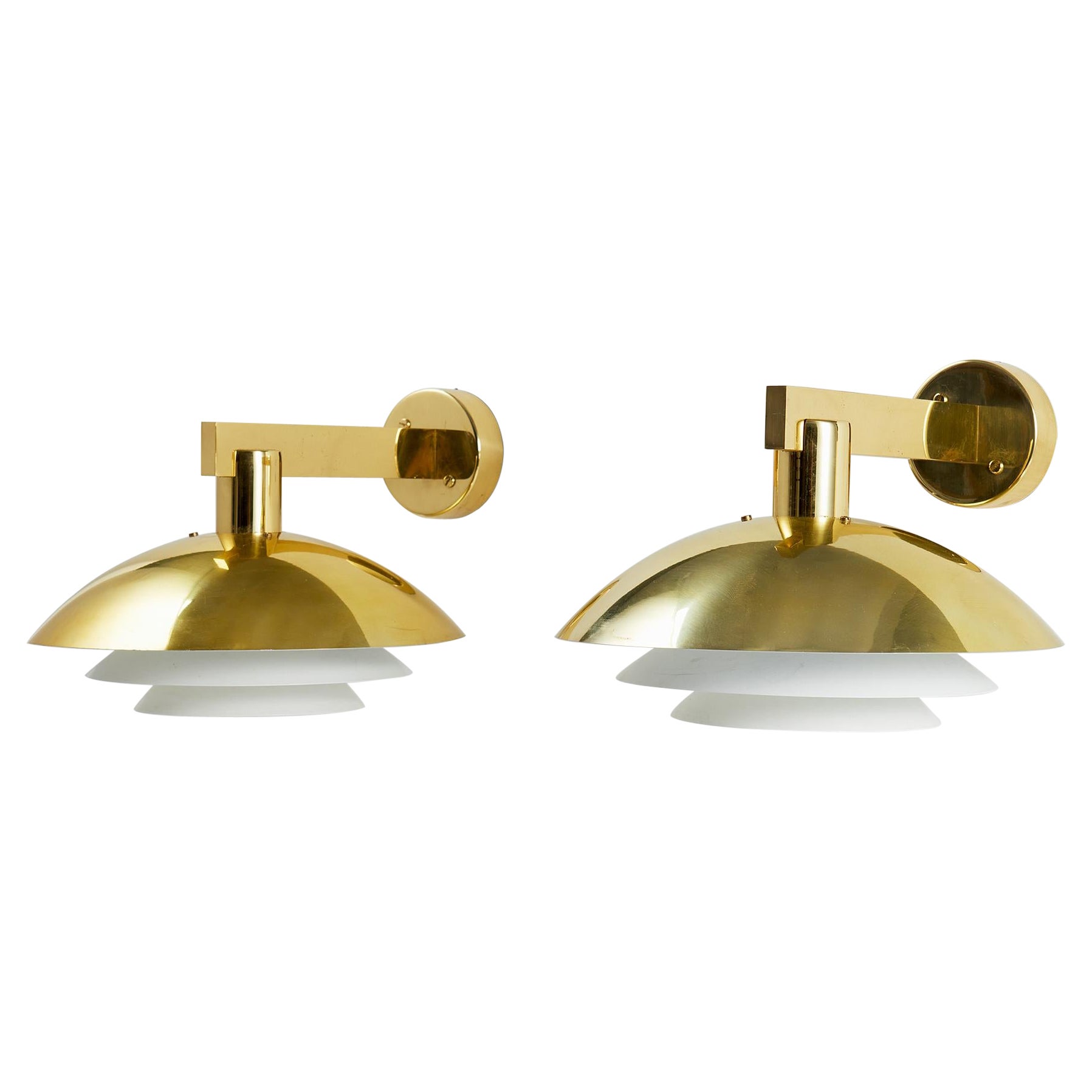 Pair of Wall Lights Designed by Hans-Agne Jakobsson, Sweden, 1960s For Sale