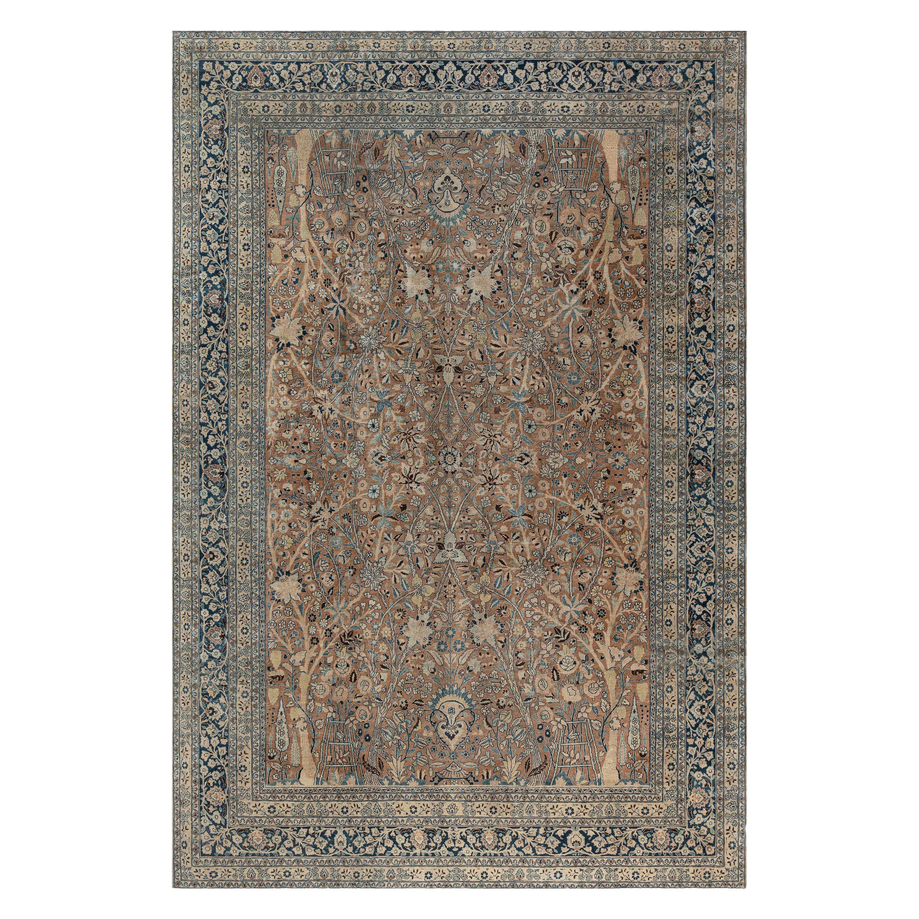 Authentic Persian Meshad Handmade Wool Rug For Sale